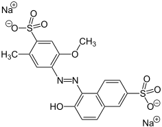 Allura Red AC Structural Formula V1.svg
