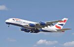 British Airways Airbus A380 (G-XLEC) departs London Heathrow 7June2015 arp.jpg