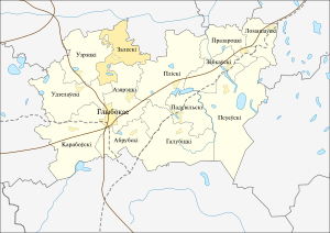 Залесский сельский Совет на карте