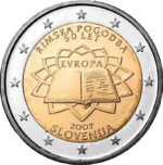 Пам'ятна монета 2 євро 2007 року, серія Римський договір, Словенія.png