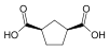 Cis-1,3-cyclopentane-1,3-dicarboxylic acid.svg