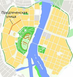 На карте города