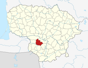 Казлу-Рудский район на карте