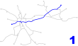 Krakow tram line 1.svg