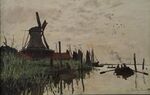 Windmill and Boats near Zaandam, Holland, by Claude Monet, 1871 - Ny Carlsberg Glyptotek - Copenhagen - DSC09437.JPG