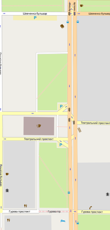План Театральной площади (OpenStreetMap).svg