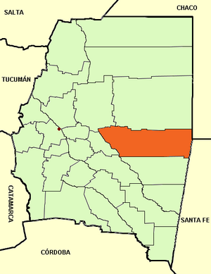 Департамент Хуан-Фелипе-Ибарра на карте