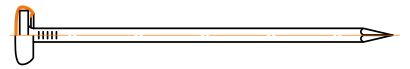 Rolled head roofing (two color drawing).svg