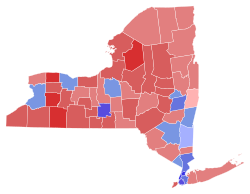 2022 United States Senate election in New York results map by county.svg