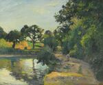 Camille Pissarro - L'Étang au soleil couchant, Montfoucault (PD 371).jpg