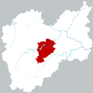 Юньхэ на карте