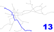Krakow tram line 13.svg