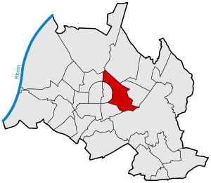 Locator map Oststadt in Karlsruhe.svg