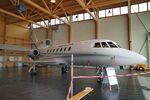 Swiss Air Force Dassault Falcon 50 T-783 in its hangar at Belp.jpg