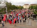 Болгарлар Софиядағы Совет армиязының хумартхы тас алнында, 2015 чылның сілкер айының 9-ҷы кӱні