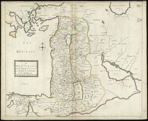 Карта Ханаана 1692 г., составленная Филиппом Ли