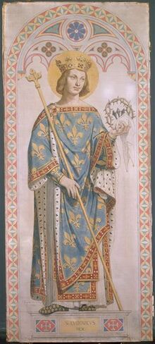 Ingres - Vitraux de la chapelle Saint Ferdinand saint Louis, roi de France, 1842.jpg