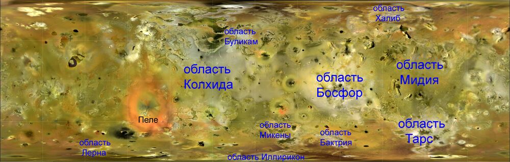 Карта поверхности Ио