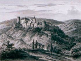 Vilem Kandler (engraver A. Fesca) - Krivoklat (1860) (cropped).jpg