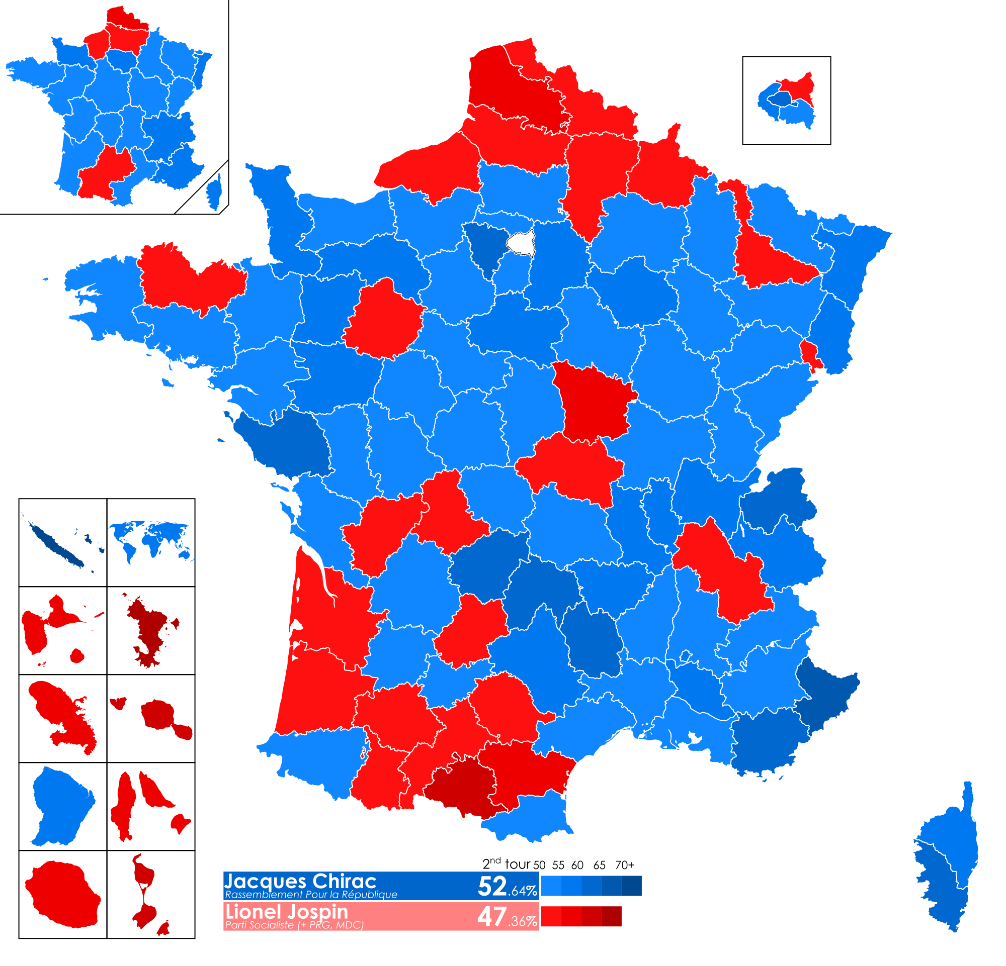 Élection présidentielle française de 1995 T2 carte départements & régions.svg