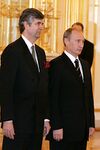 Vladimir Putin with Stanislas Lefebvre de Laboulaye.jpg