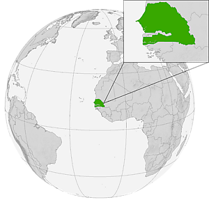 Сенегал на карте мира