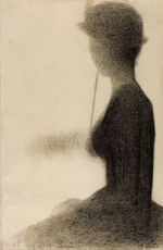 Georges Seurat - Seated Woman with a Parasol (study for La Grande Jatte) - Google Art Project.jpg