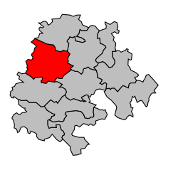 Кантон на карте департамента Верхняя Гаронна