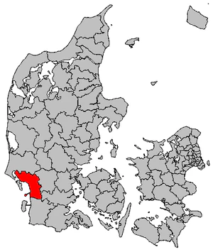 Эсбьерг на карте