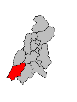 Кантон на карте департамента Альпы Верхнего Прованса