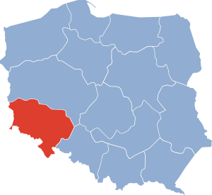 Вроцлавское воеводство на карте