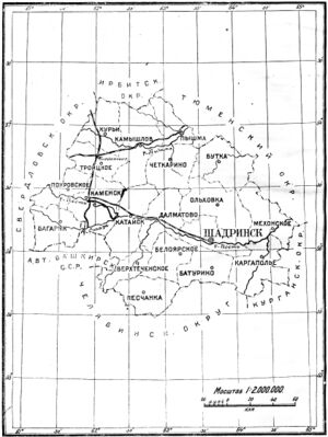 Шадринский округ на карте