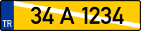 Temporary vehicle license plate of Turkey (1996).svg