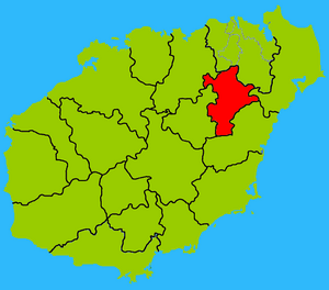 Динъань на карте