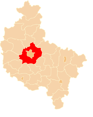 Познанский повет на карте