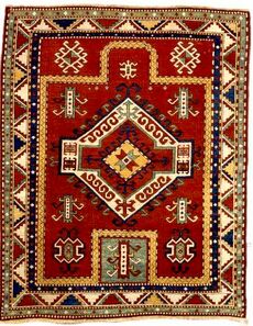 Fachralo Kazak Prayer Rug Last Quarter 19th C Lot 60.jpg