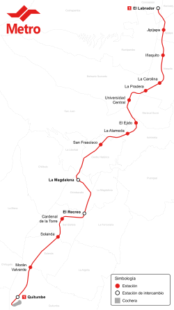 Quito Metro, Map.svg