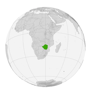 Зимбабве на карте мира