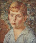 Girl in the wood by Petrov-Vodkin (1938, GRM).jpg