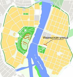 На карте города