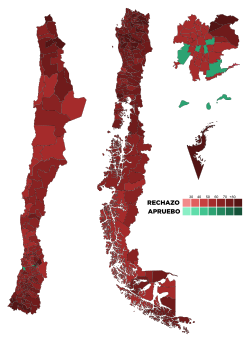 2022 Chilean Referendum by commune percentage.svg