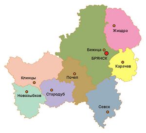 Брянская губерния на карте