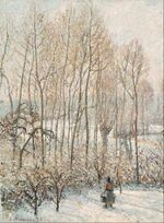 Camille Pissarro - Morning Sunlight on the Snow, Eragny-sur-Epte - Google Art Project.jpg