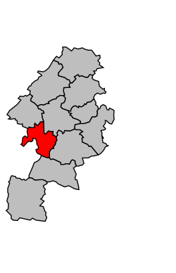 Кантон на карте департамента Верхняя Гаронна