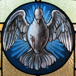 Saint Joseph Catholic Church (Wapakoneta, Ohio) - stained glass, Holy Spirit.jpg