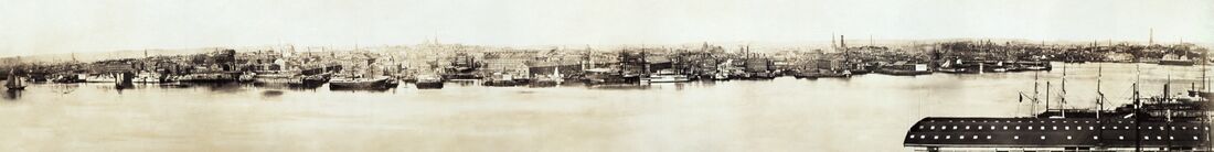 Порт Бостона в 1876 году