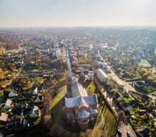 Plungė St John the Baptist church building complex and Lourdes replica with a sculpture of the Holy Virgin Mary 32-P.jpg