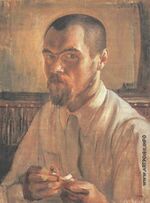 Self-portrait by Petrov-Vodkin (1907, Kgallery).jpg