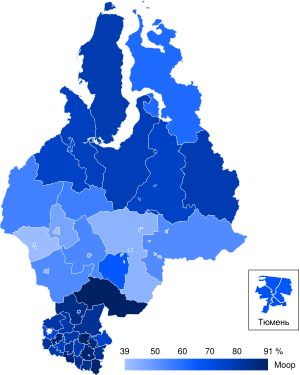 2018 Tyumen Oblast gubernatorial election map.svg