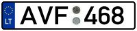 Lithuanian license plate.svg